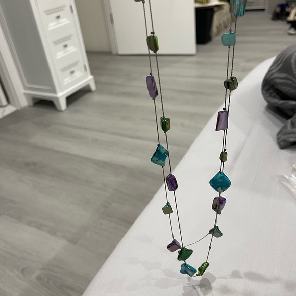 Very nice necklace with multi color stones - Picture 1 of 2